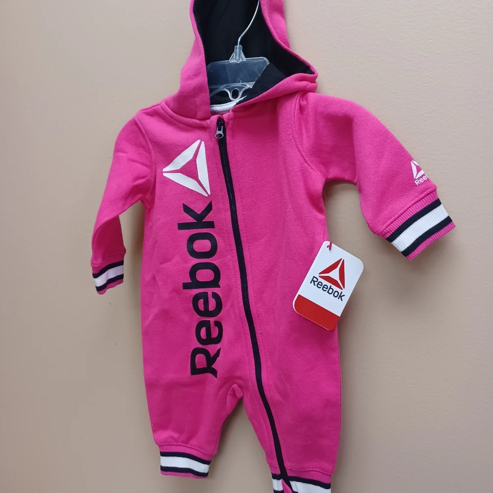 New REEBOK one piece zip hoodie - newborn